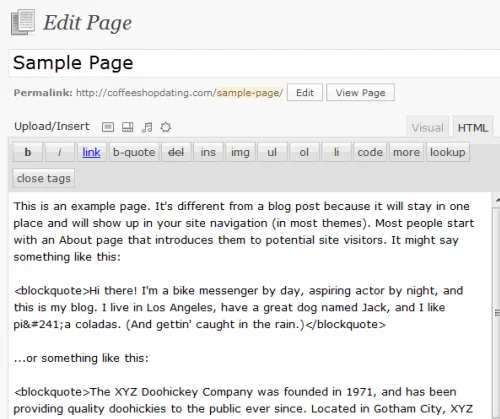 Edit Page