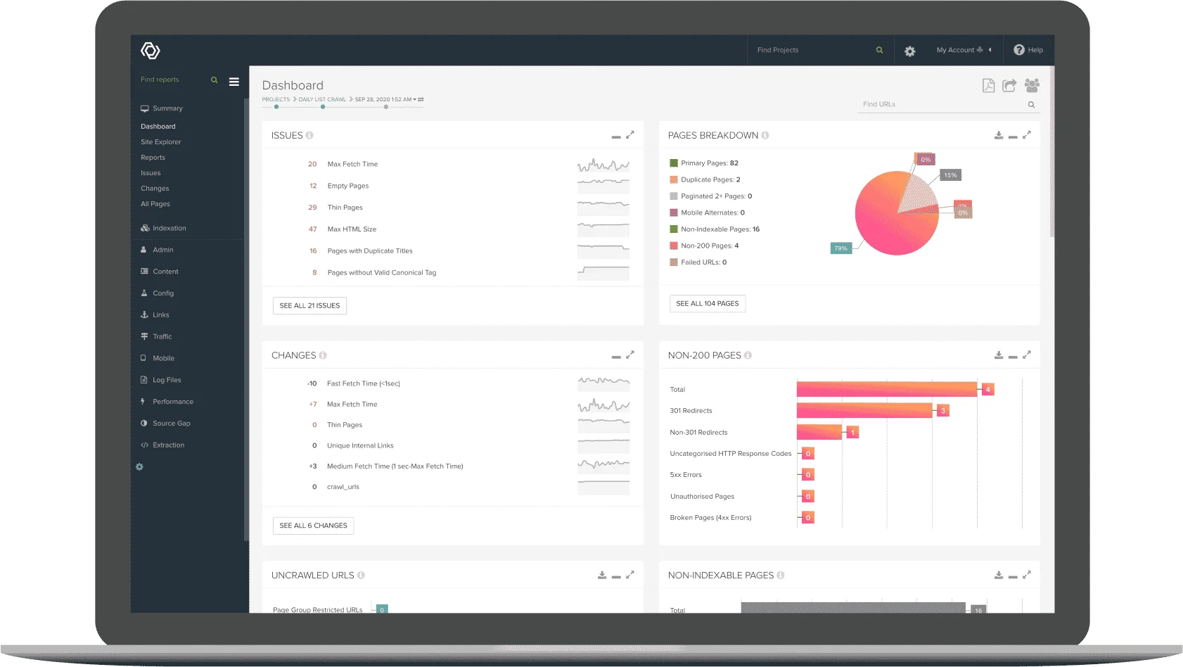 DeepCrawl SEO Platform