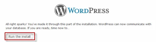 WP Install