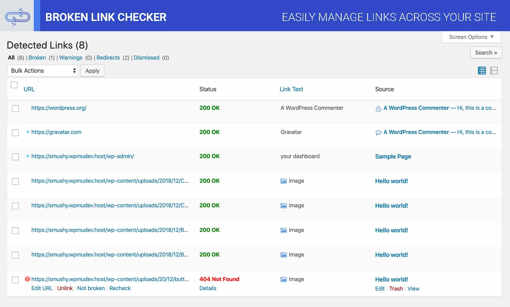 Broken Link Checker WordPress