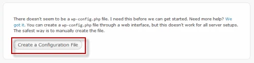 WP Configuration